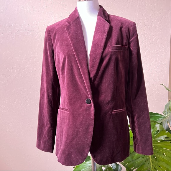 Ralph Lauren Burgundy Velvet Blazer US12 $265 - Picture 6 of 15